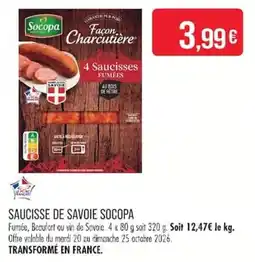 Match Socopa Saucisse de Savoie offre