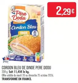 Match Père Dodu Cordon Bleu offre