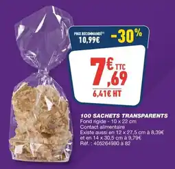 Bureau Vallée Sachets transparents offre