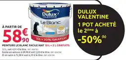 Mr Bricolage Dulux Valentine Le Blanc Facile offre