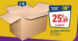 Bureau Vallée CAISSES AMÉRICAINES offre
