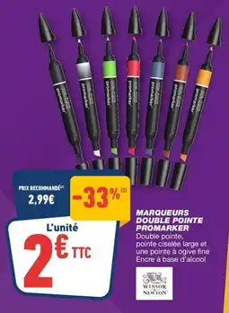 Bureau Vallée WINSOR & NEWTON MARQUEURS DOUBLE POINTE PROMARKER offre