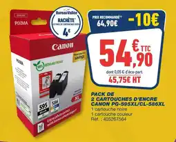 Bureau Vallée Canon Pack de 2 cartouches d'encre offre