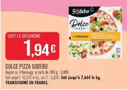 Match Sodebo Dolce Pizza offre