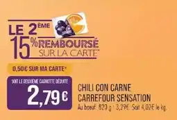 Match Carrefour Sensation Chili con Carne offre