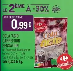 Match Sensation Cola'acid offre