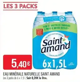 Match Saint amand EAU MINÉRALE NATURELLE offre