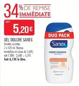 Match Sanex Gel douche offre