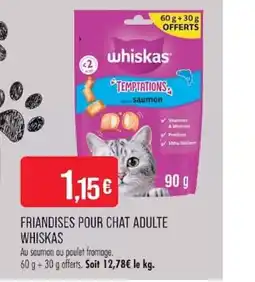 Match Whiskas Temptations saumon offre