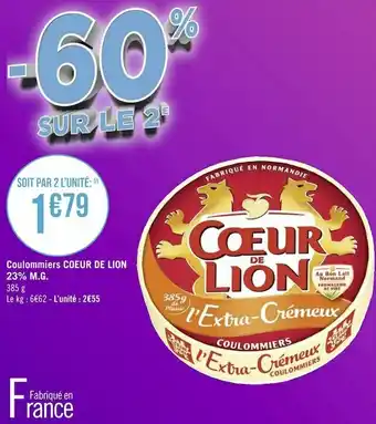Coeur de lion coulommiers 23% m.g.