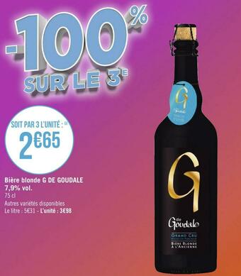 Géant Casino G de goudale bière blonde 7,9% vol. offre