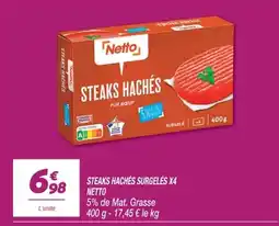 Netto Netto Steaks Hachés offre
