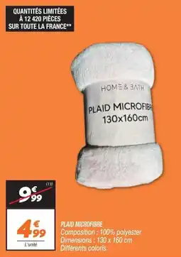 Netto HOME & BATH PLAID MICROFIBRE offre