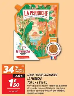 Netto LA PERRUCHE SUCRE POUDRE CASSONNADE offre
