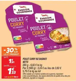 Netto Netto Poulet Curry Riz Basmati offre