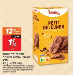 Netto Netto Biscuits Petit Déjeuner offre