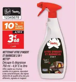 Netto Netto Nettoyant vitre d'insert et barbecue 2 en 1 offre