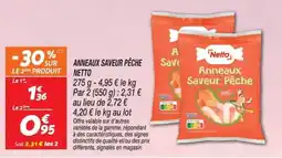 Netto Netto Anneaux Saveur Pêche offre