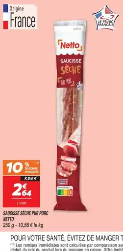 Netto Netto Saucisse sèche offre