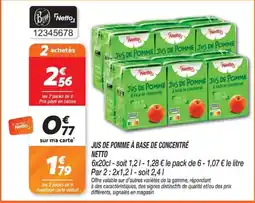 Netto Netto Jus de pomme à base de concentré offre