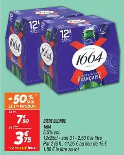 Netto 1664 BIÈRE BLONDE offre