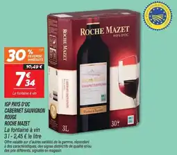 Netto ROCHE MAZET CABERNET SAUVIGNON ROUGE offre