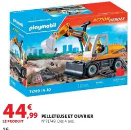 Super U Playmobil Pelleuse et Ouvrier offre