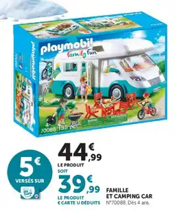 Super U Playmobil Family Fun Famille et camping car offre