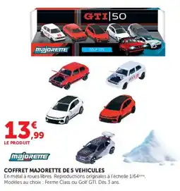 Super U MAJORETTE COFFRET DE 5 VEHICULES offre