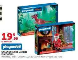 Super U Playmobil Calendrier de l'Avent offre