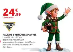 Super U Monster Jam Pack de 5 véhicules Marvel offre
