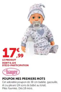 Super U bayer Poupon mes premiers mots offre