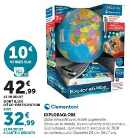 Super U Clementoni ExploraGlobe offre
