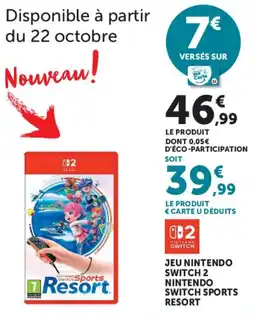 Super U Nintendo Switch 2 Nintendo Switch Sports Resort offre