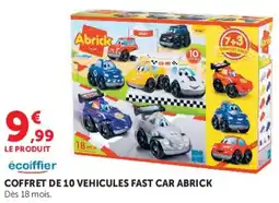 Super U Abrick COFFRET DE 10 VEHICULES FAST CAR offre