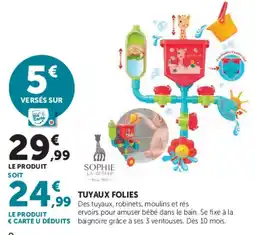 Super U SOPHIE LA GIRAFE TUYAUX FOLIES offre