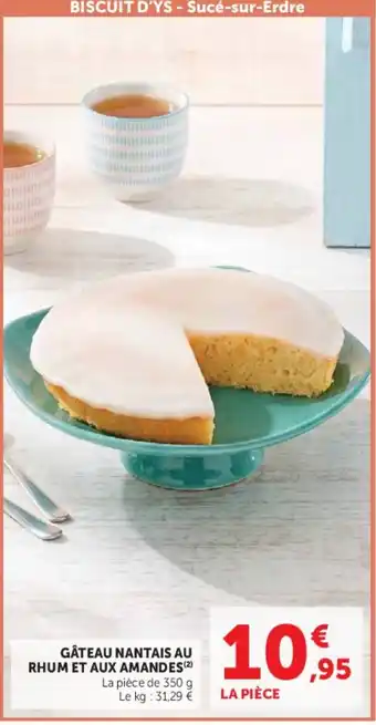 BISCUIT D'YS GÂTEAU NANTAIS AU RHUM ET AUX AMANDES
