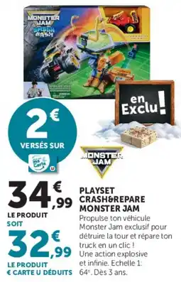 Super U Monster Jam Playset Crash&Repare Monster Jam offre
