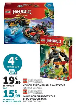 Super U LEGO NINJAGO VEHICULES COMBINABLE KAI ET COLE offre