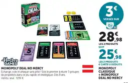 Super U Hasbro Games MONOPOLY DEAL NO MERCY offre