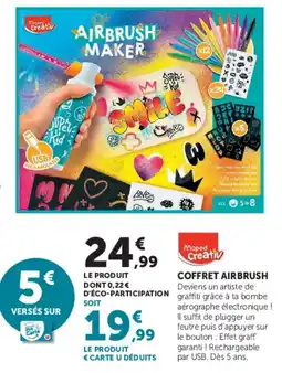 Super U Maped Creativ COFFRET AIRBRUSH offre