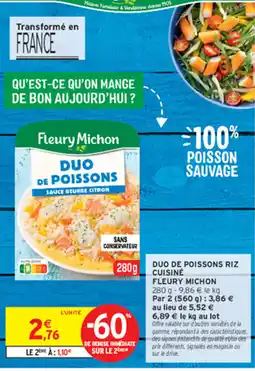 Intermarché Contact Fleury Michon Duo de poissons offre