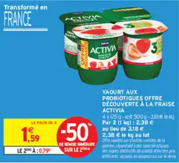 Intermarché Contact ACTIVIA Yaourt aux probiotiques offre