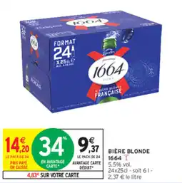 Intermarché Contact 1664 Bière blonde offre