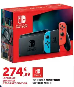 Super U Nintendo Switch Console Nintendo Switch Neon offre