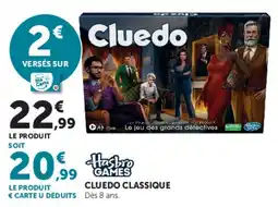 Super U Hasbro Games Cluedo Classique offre