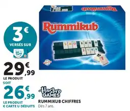 Super U Rummikub Chiffres Hasbro Games offre