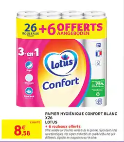 Intermarché Contact LOTUS PAPIER HYGIÉNIQUE CONFORT BLANC offre