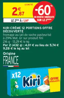 Intermarché Contact Kiri Crème offre