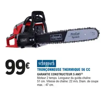 Scheppach TRONÇONNEUSE THERMIQUE 56 CC